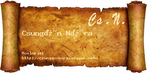 Csungán Nóra névjegykártya
